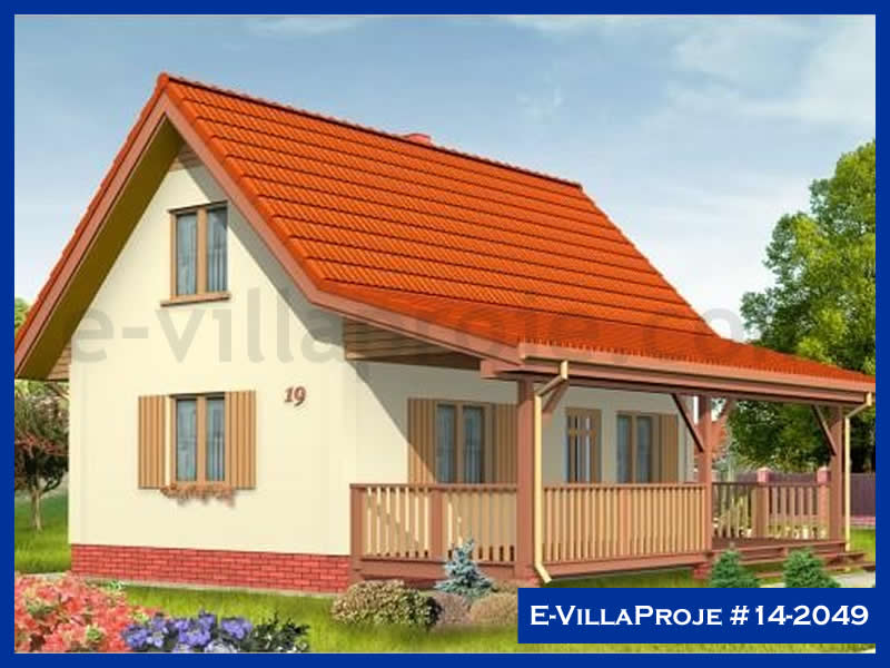 100 m² 2 Katlı (Dubleks) 3+1 Özel Tasarım  Proje Çelik Konstrüksiyon Villa (Ev Villa Proje #14 - 2049) Cephe Görünümü ve Kat Planı