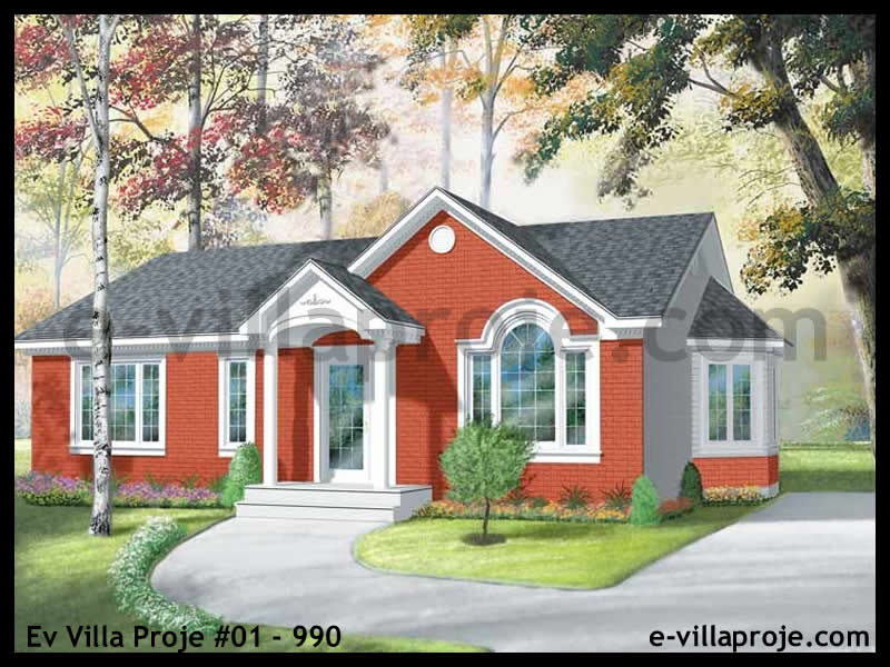 CKV-01-990 102 m2 3+1 Tek Katlı Çelik Konstrüksiyon Villa Modeli