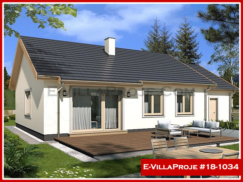 CKV-18-1034 106 m2 3+1 Tek Katlı Çelik Konstrüksiyon Villa Modeli