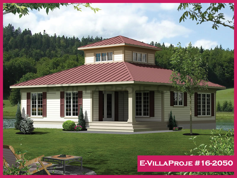 108 m² 2 Katlı (Dubleks) 3+1 Amerikan Çelik Konstrüksiyon Villa (Ev Villa Proje #16 - 2050) Cephe Görünümü ve Kat Planı