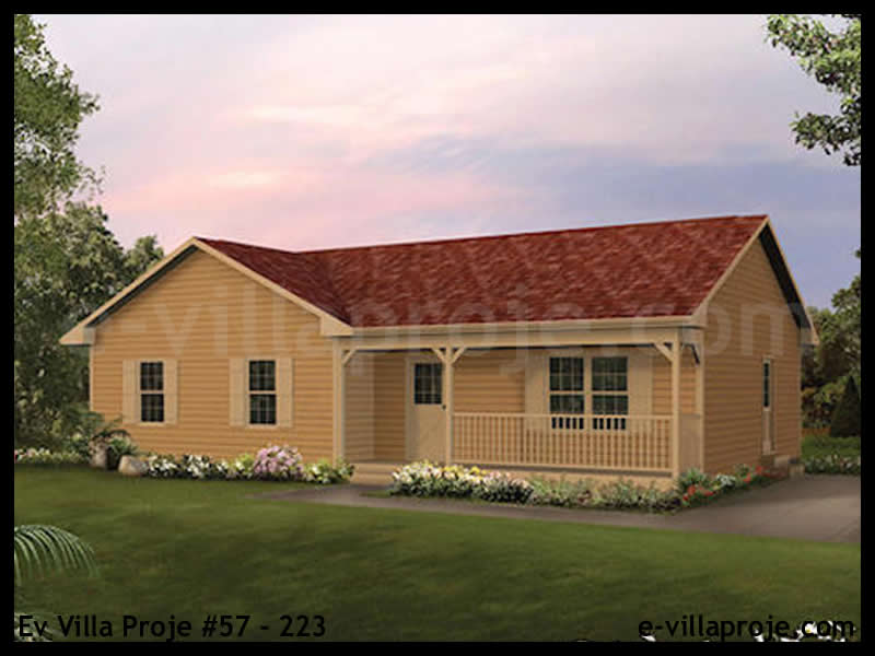 CKV-57-223 108 m2 3+1 Tek Katlı Çelik Konstrüksiyon Villa Modeli