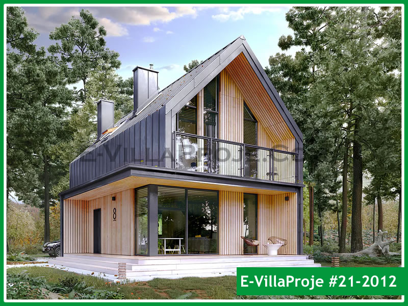 CKV-21-2012 112 m2 3+1 2 Katlı (Dubleks) Çelik Konstrüksiyon Villa Modeli