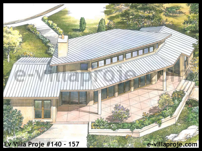 CKV-140-157 115 m2 3+1 Tek Katlı Çelik Konstrüksiyon Villa Modeli