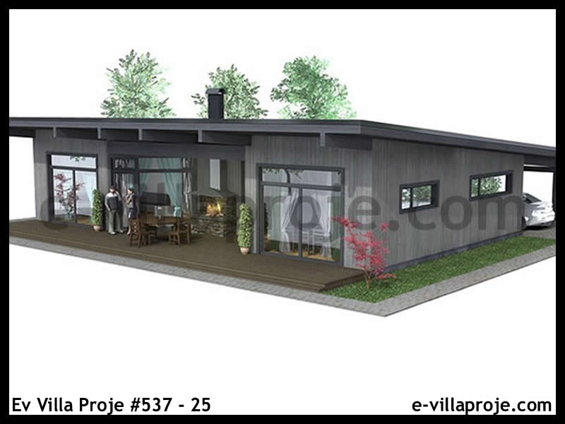 CKV-537-25 119 m2 3+1 Tek Katlı Çelik Konstrüksiyon Villa Modeli