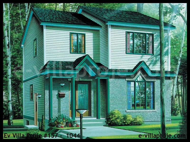 CKV-157-1044 120 m2 3+1 2 Katlı (Dubleks) Çelik Konstrüksiyon Villa Modeli