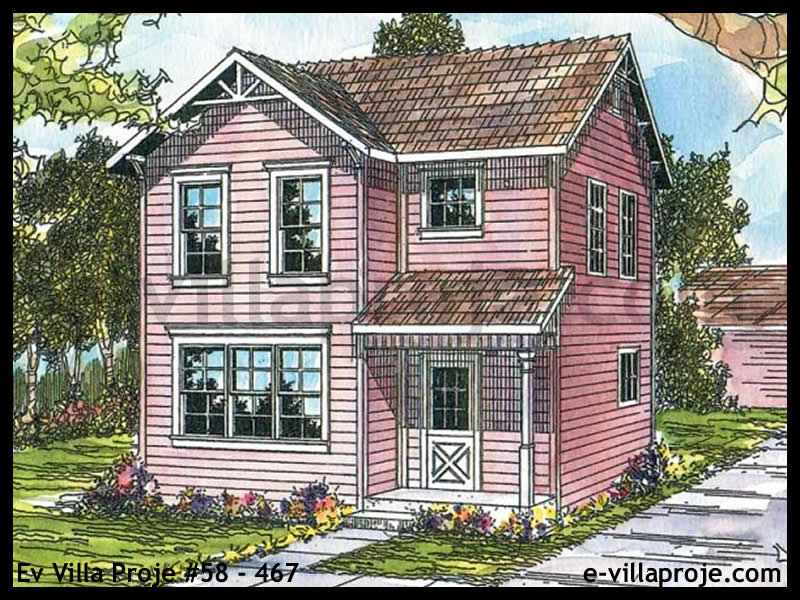 CKV-58-467 120 m2 3+1 2 Katlı (Dubleks) Çelik Konstrüksiyon Villa Modeli