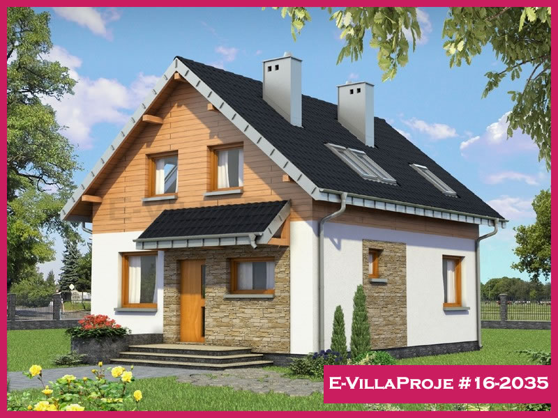 CKV-16-2035 123 m2 3+1 2 Katlı (Dubleks) Çelik Konstrüksiyon Villa Modeli