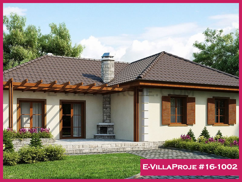125 m² Tek Katlı 3+1 Ekonomik Çelik Konstrüksiyon Villa (Ev Villa Proje #16 - 1002) Cephe Görünümü ve Kat Planı