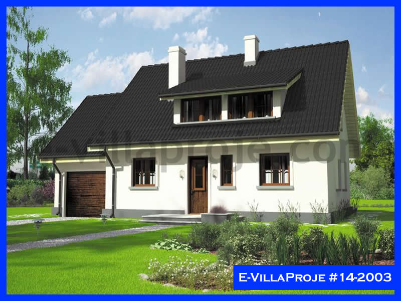 127 m² 2 Katlı (Dubleks) 3+1 Özel Tasarım  Proje Çelik Konstrüksiyon Villa (Ev Villa Proje #14 - 2003) Cephe Görünümü ve Kat Planı