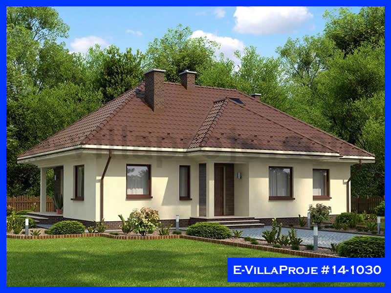 130 m² Tek Katlı 3+1 Özel Tasarım  Proje Çelik Konstrüksiyon Villa (Ev Villa Proje #14 - 1030) Cephe Görünümü ve Kat Planı