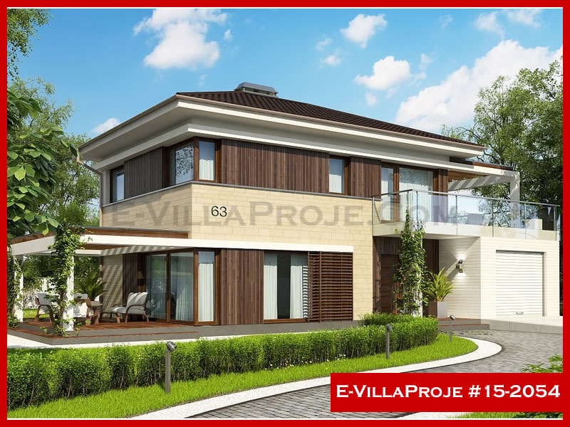 CKV-15-2054 140 m2 4+1 2 Katlı (Dubleks) Çelik Konstrüksiyon Villa Modeli