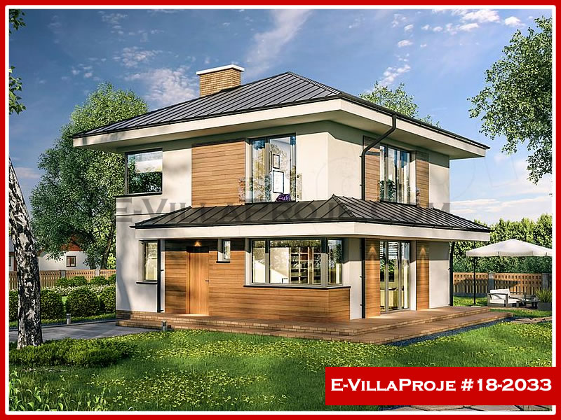 CKV-18-2033 145 m2 4+1 2 Katlı (Dubleks) Çelik Konstrüksiyon Villa Modeli