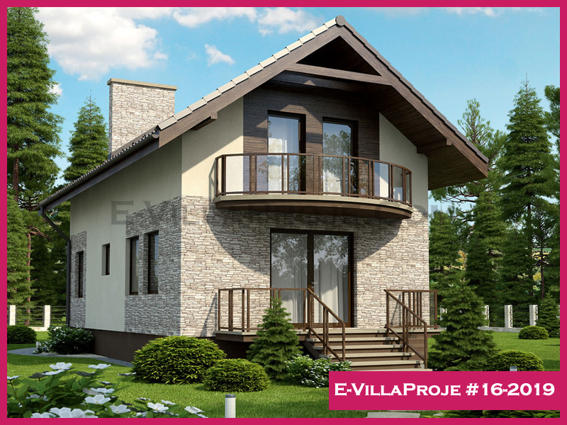 CKV-16-2019 148 m2 4+1 2 Katlı (Dubleks) Çelik Konstrüksiyon Villa Modeli