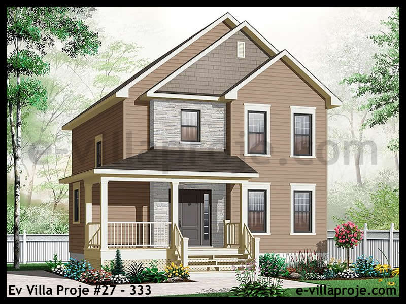 CKV-27-333 150 m2 4+1 2 Katlı (Dubleks) Çelik Konstrüksiyon Villa Modeli