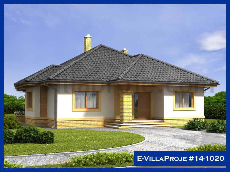 150 m² Tek Katlı 4+1 Özel Tasarım  Proje Çelik Konstrüksiyon Villa (Ev Villa Proje #14 - 1020) Cephe Görünümü ve Kat Planı