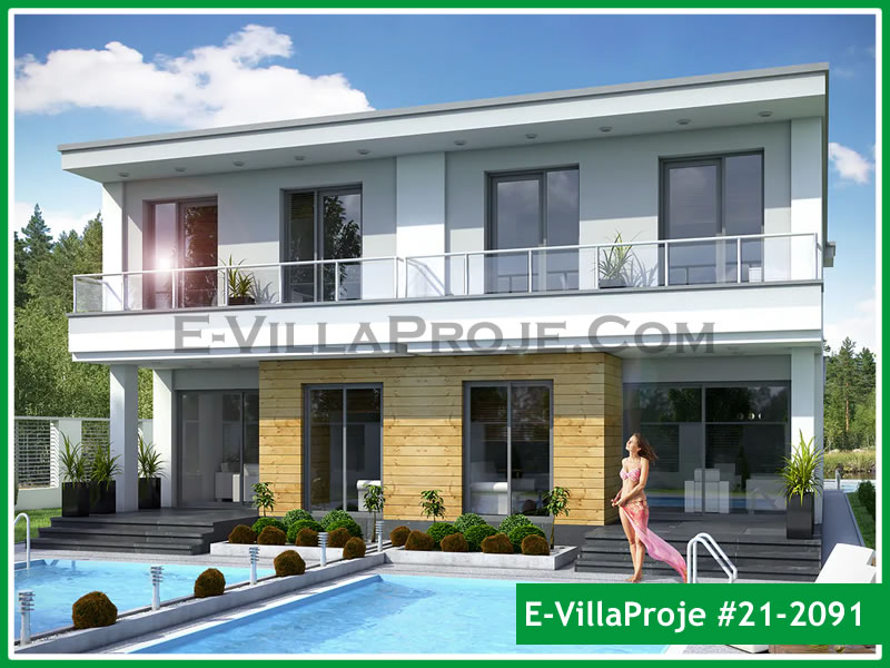 CKV-21-2091 154 m2 4+1 2 Katlı (Dubleks) Çelik Konstrüksiyon Villa Modeli