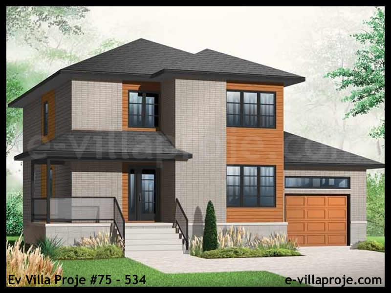 CKV-75-534 160 m2 4+1 2 Katlı (Dubleks) Çelik Konstrüksiyon Villa Modeli