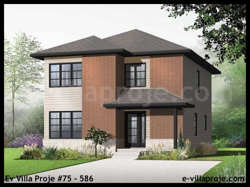 CKV-75-586 160 m2 4+1 2 Katlı (Dubleks) Çelik Konstrüksiyon Villa Modeli