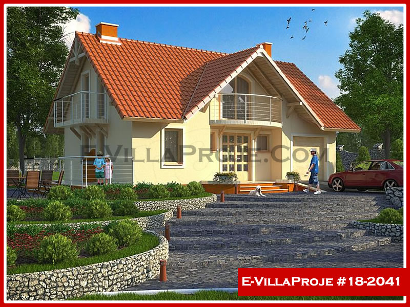 CKV-18-2041 161 m2 4+1 2 Katlı (Dubleks) Çelik Konstrüksiyon Villa Modeli