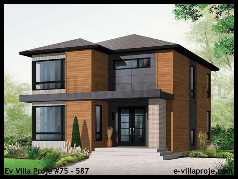 CKV-75-587 167 m2 4+1 2 Katlı (Dubleks) Çelik Konstrüksiyon Villa Modeli