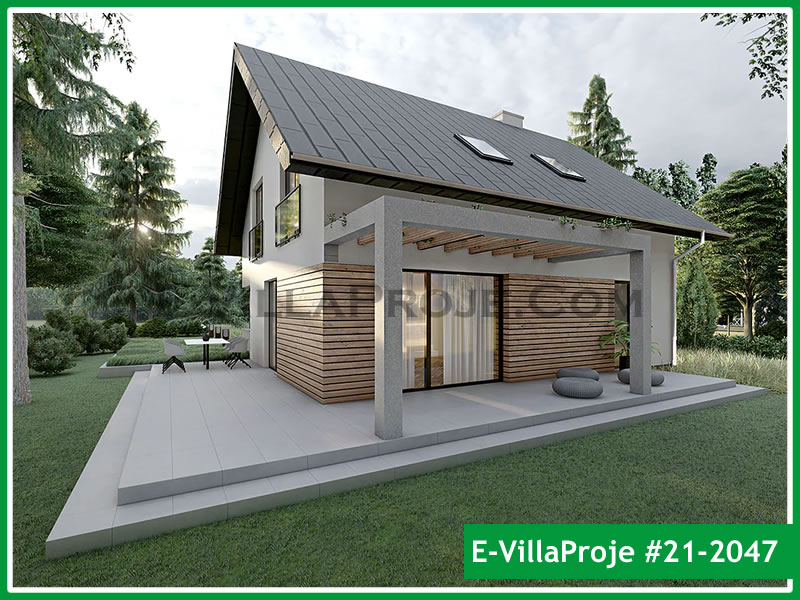 CKV-21-2047 177 m2 4+1 2 Katlı (Dubleks) Çelik Konstrüksiyon Villa Modeli