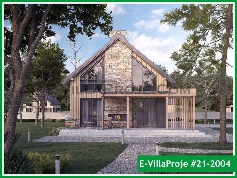 CKV-21-2004 183 m2 5+1 2 Katlı (Dubleks) Çelik Konstrüksiyon Villa Modeli