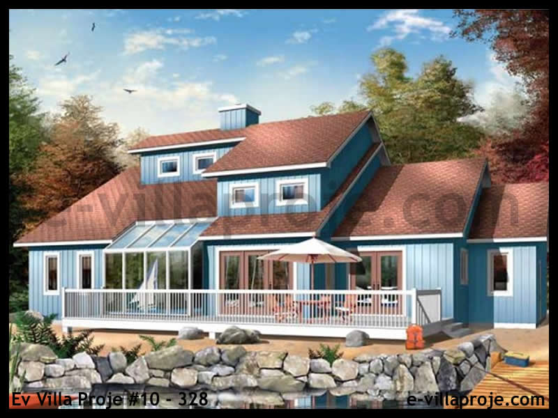 CKV-10-328 190 m2 5+1 2 Katlı (Dubleks) Çelik Konstrüksiyon Villa Modeli