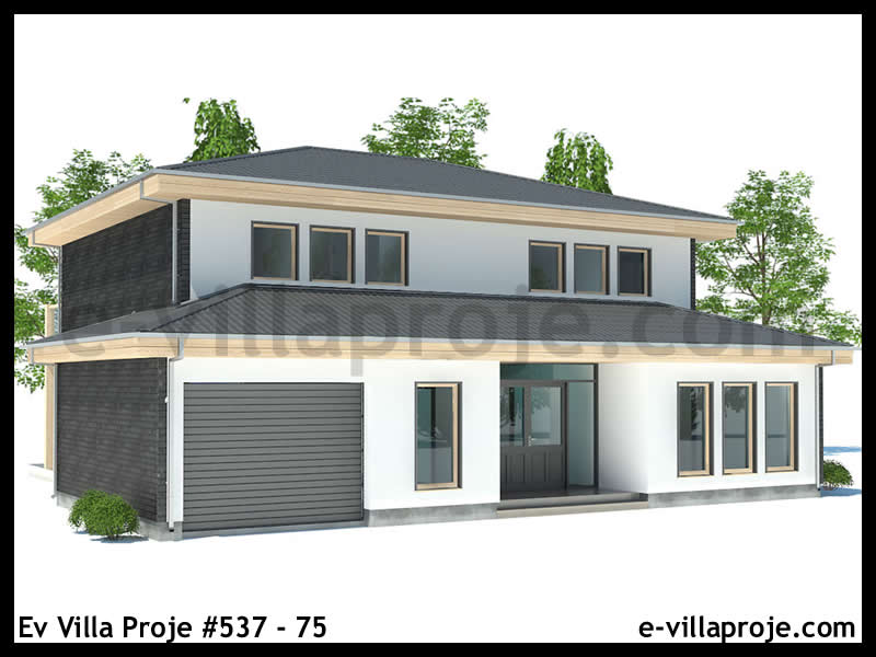 CKV-537-75 191 m2 5+1 2 Katlı (Dubleks) Çelik Konstrüksiyon Villa Modeli