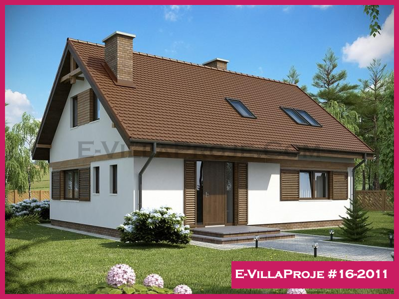 191 m² 2 Katlı (Dubleks) 5+1 Özel Tasarım  Proje Çelik Konstrüksiyon Villa (Ev Villa Proje #16 - 2011) Cephe Görünümü ve Kat Planı