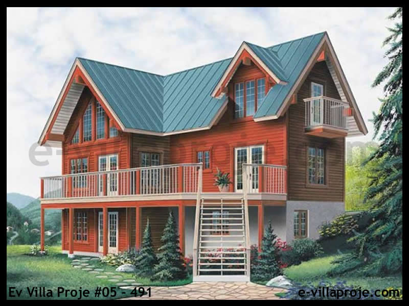 CKV-05-491 194 m2 5+1 3 Katlı (Dubleks) Çelik Konstrüksiyon Villa Modeli