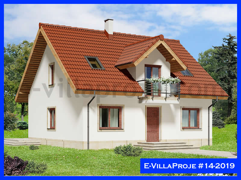199 m² 2 Katlı (Dubleks) 5+1 Özel Tasarım  Proje Çelik Konstrüksiyon Villa (Ev Villa Proje #14 - 2019) Cephe Görünümü ve Kat Planı
