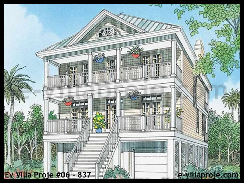 CKV-06-837 202 m2 5+1 3 Katlı (Dubleks) Çelik Konstrüksiyon Villa Modeli