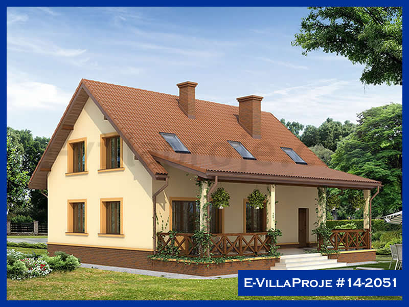 216 m² 2 Katlı (Dubleks) 5+1 Modern Çelik Konstrüksiyon Villa (Ev Villa Proje #14 - 2051) Cephe Görünümü ve Kat Planı
