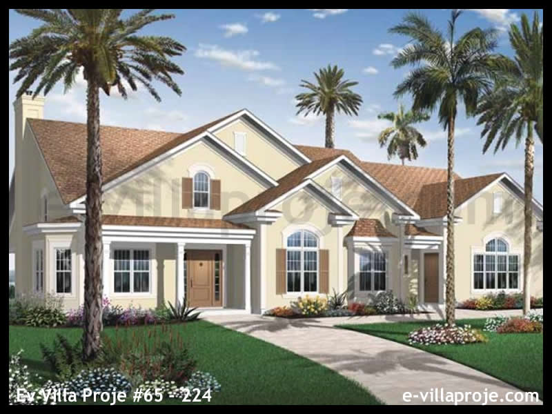 238 m² 2 Katlı (Dubleks) 5+1 Akdeniz Çelik Konstrüksiyon Villa (Ev Villa Proje #65 - 224) Cephe Görünümü ve Kat Planı