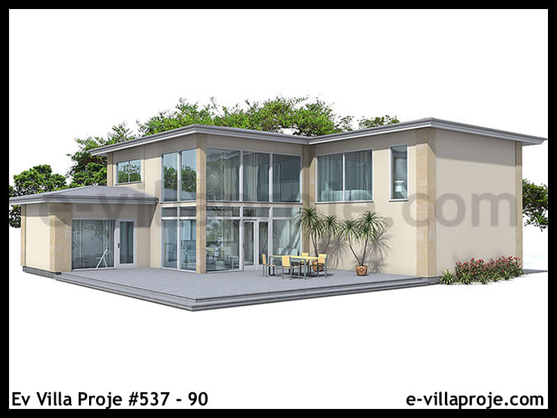 CKV-537-90 250 m2 5+1 2 Katlı (Dubleks) Çelik Konstrüksiyon Villa Modeli