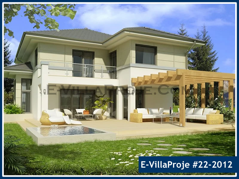 251 m² 2 Katlı (Dubleks) 5+1 Ekonomik Çelik Konstrüksiyon Villa (Ev Villa Proje #22 - 2012) Cephe Görünümü ve Kat Planı