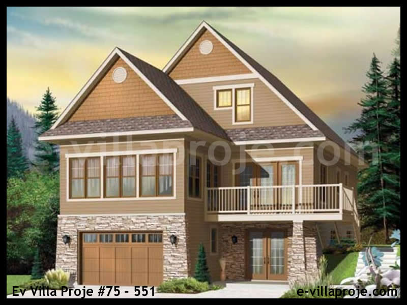 CKV-75-551 264 m2 5+1 3 Katlı (Dubleks) Çelik Konstrüksiyon Villa Modeli