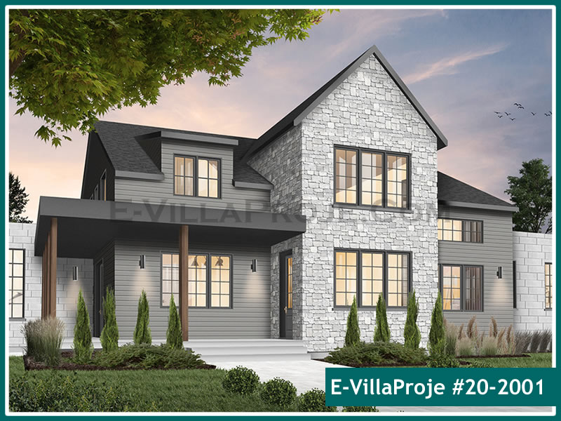 CKV-20-2001 287 m2 5+1 2 Katlı (Dubleks) Çelik Konstrüksiyon Villa Modeli