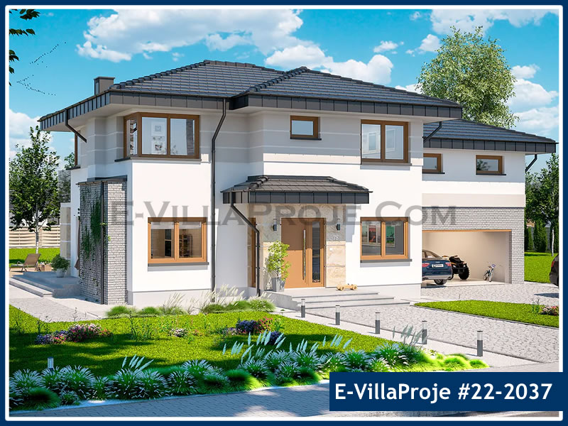 CKV-22-2037 296 m2 5+1 2 Katlı (Dubleks) Çelik Konstrüksiyon Villa Modeli