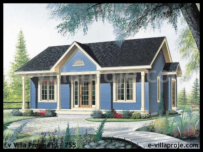 CKV-13-755 82 m2 2+1 Tek Katlı Çelik Konstrüksiyon Villa Modeli