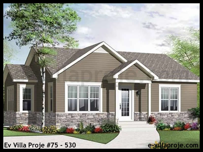 CKV-75-530 89 m2 2+1 Tek Katlı Çelik Konstrüksiyon Villa Modeli