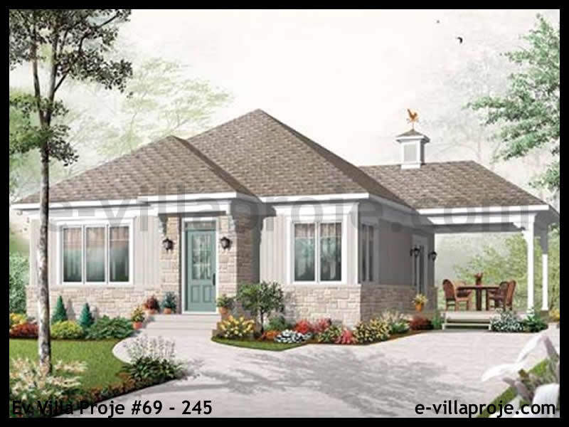 CKV-69-245 90 m2 2+1 Tek Katlı Çelik Konstrüksiyon Villa Modeli