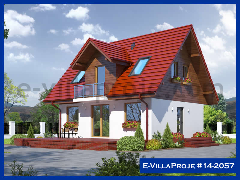 CKV-14-2057 92 m2 2+1 2 Katlı (Dubleks) Çelik Konstrüksiyon Villa Modeli