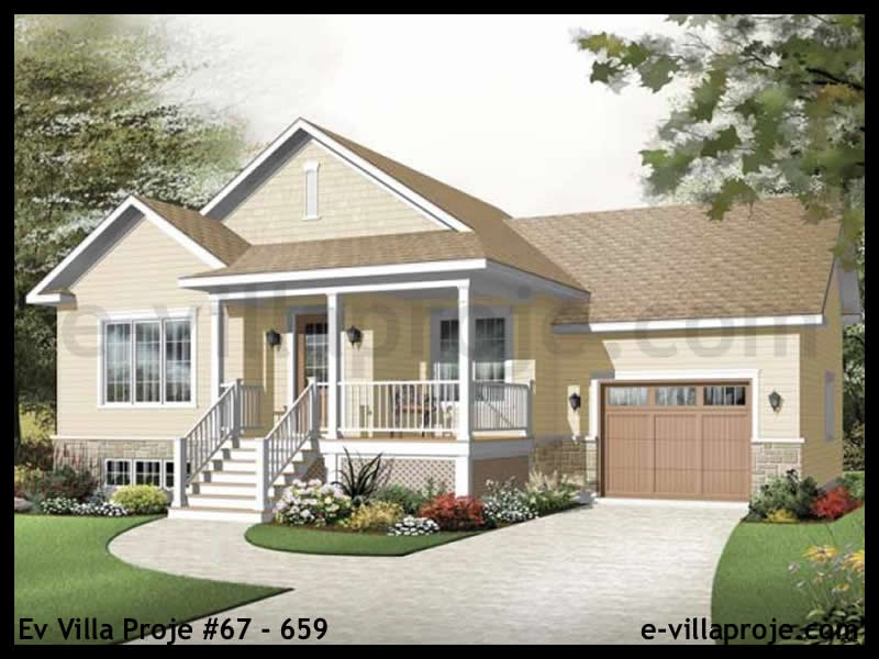 CKV-67-659 93 m2 2+1 Tek Katlı Çelik Konstrüksiyon Villa Modeli