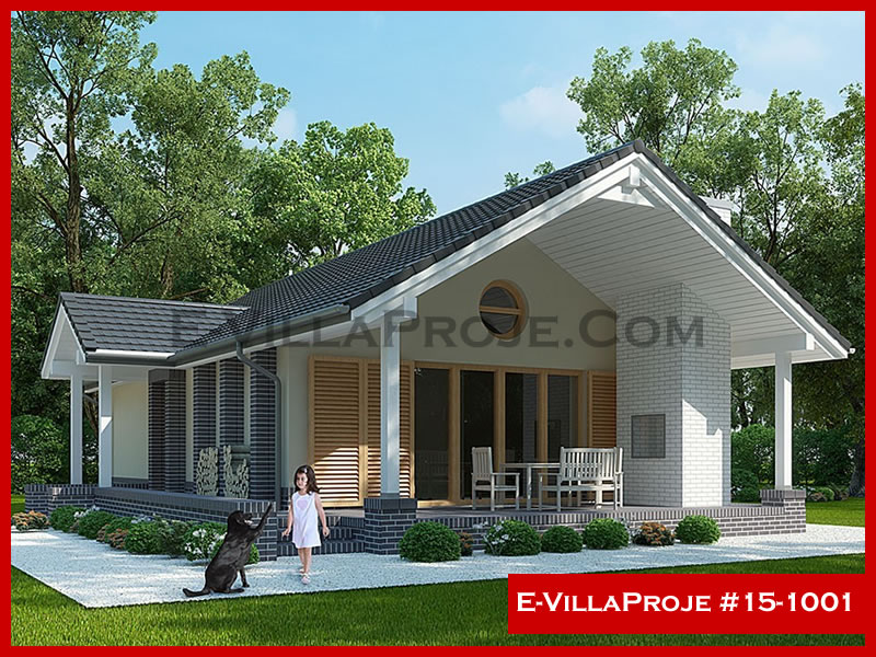 CKV-15-1001 93 m2 2+1 Tek Katlı Çelik Konstrüksiyon Villa Modeli