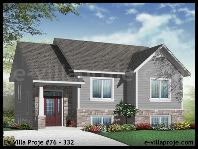 CKV-76-332 94 m2 2+1 Tek Katlı Çelik Konstrüksiyon Villa Modeli